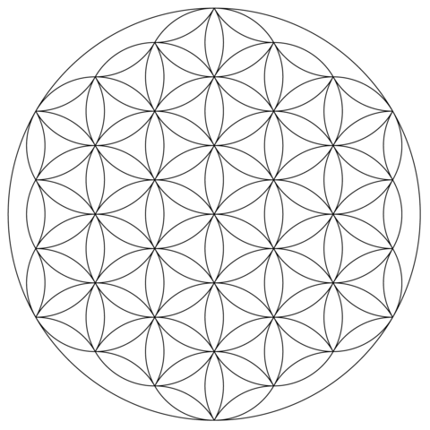 Flower Of Life Mandala Coloring Page